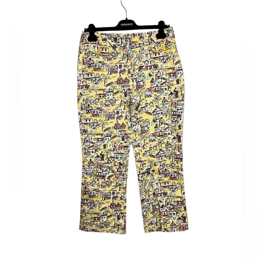 𝅺harold’s Printed Yellow Cropped / Ankle Pants